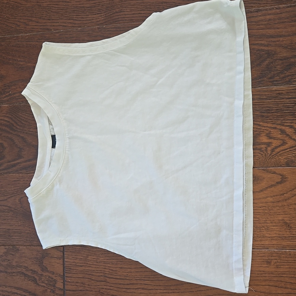 SHEIN Crop Top Size M 6  White Sleeveless Cotton